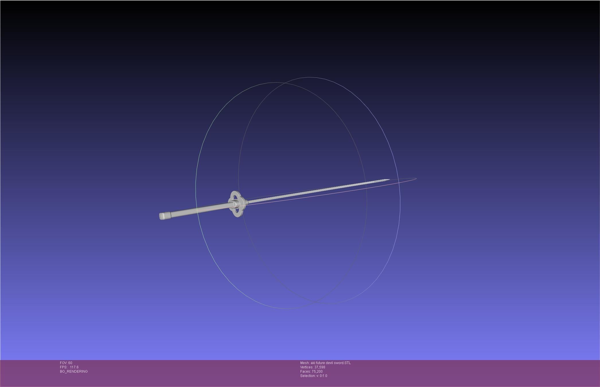 Chainsaw Man Aki Future Angel Sword 3D print model_14