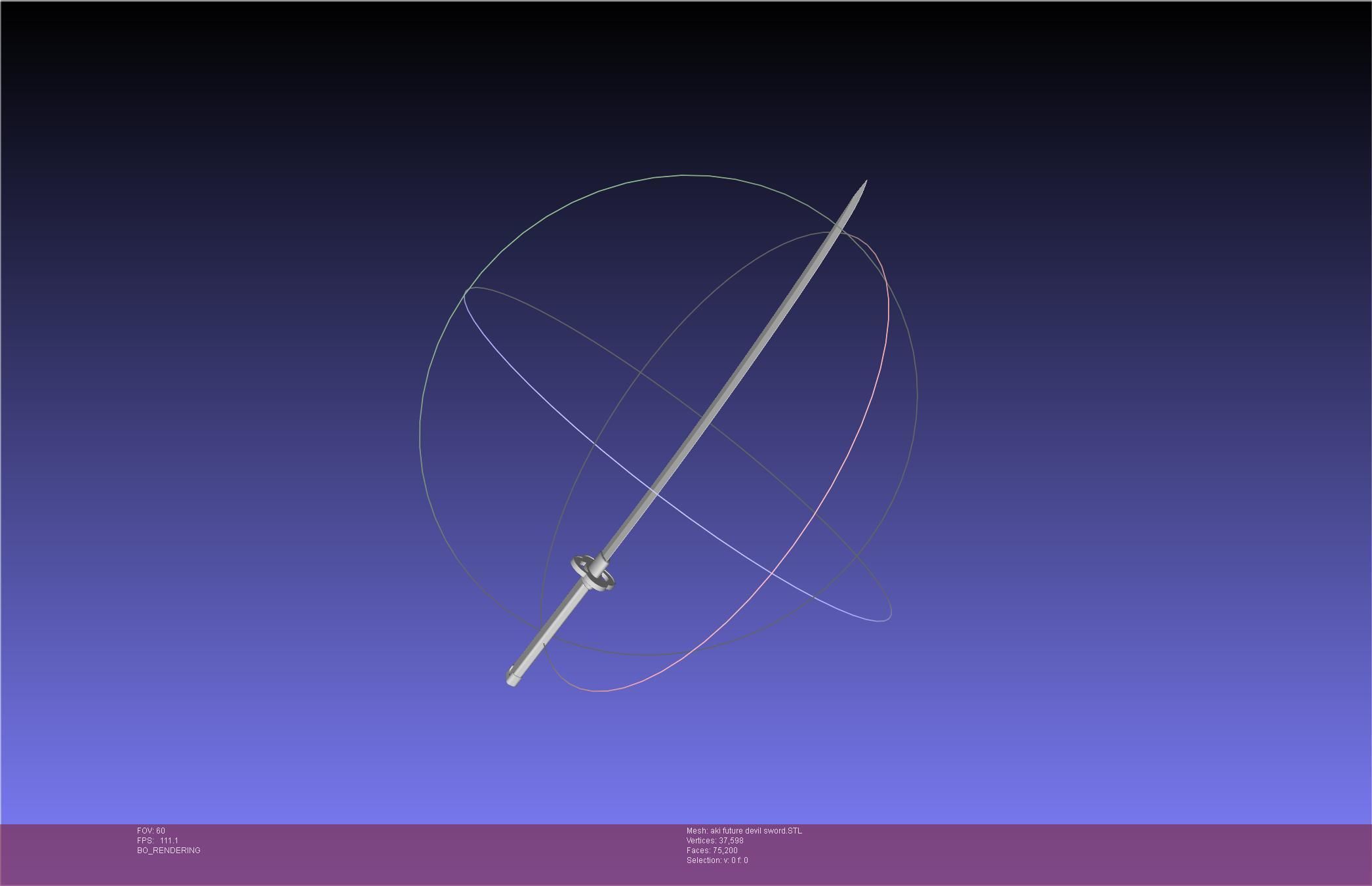 Chainsaw Man Aki Future Angel Sword 3D print model_12