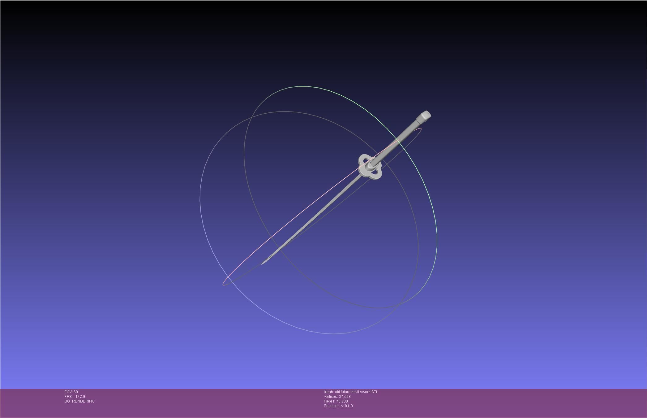 Chainsaw Man Aki Future Angel Sword 3D print model_29