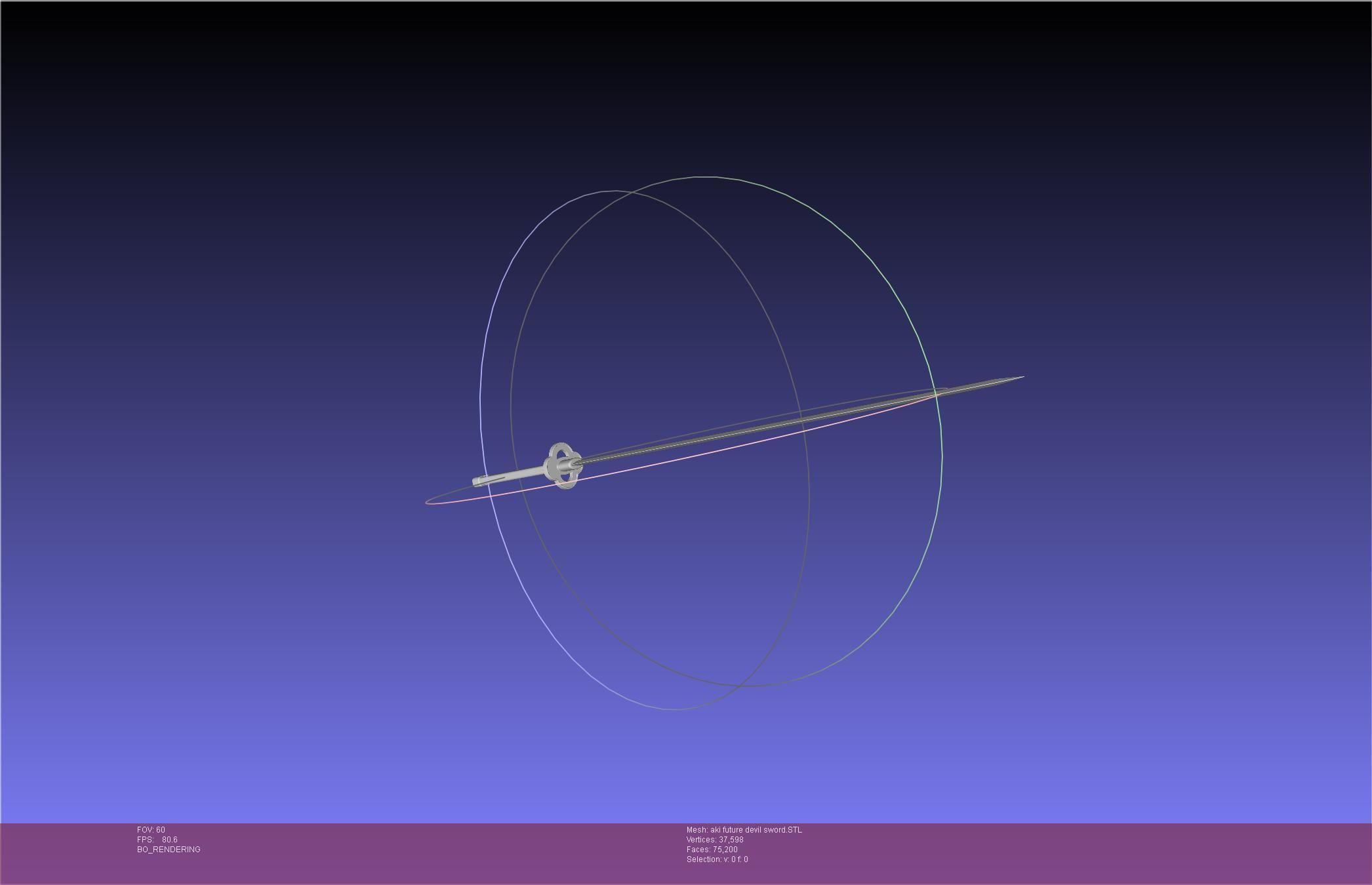 Chainsaw Man Aki Future Angel Sword 3D print model_8