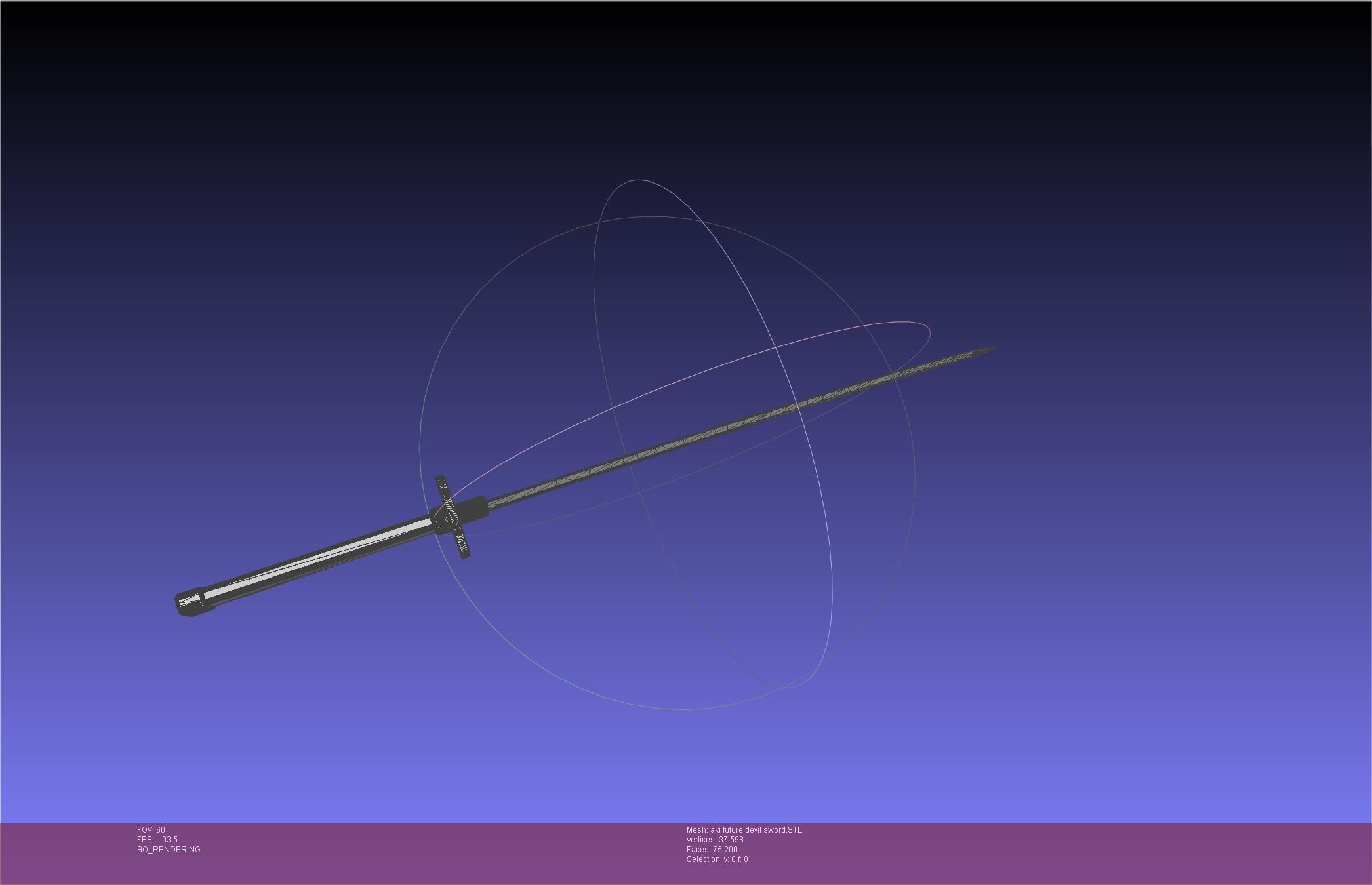 Chainsaw Man Aki Future Angel Sword 3D print model_40