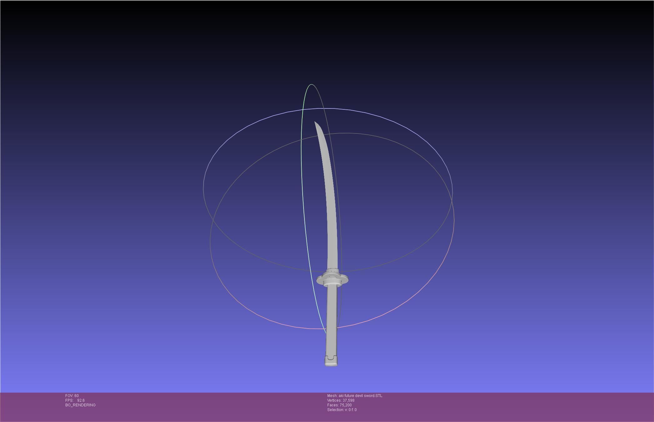 Chainsaw Man Aki Future Angel Sword 3D print model_11