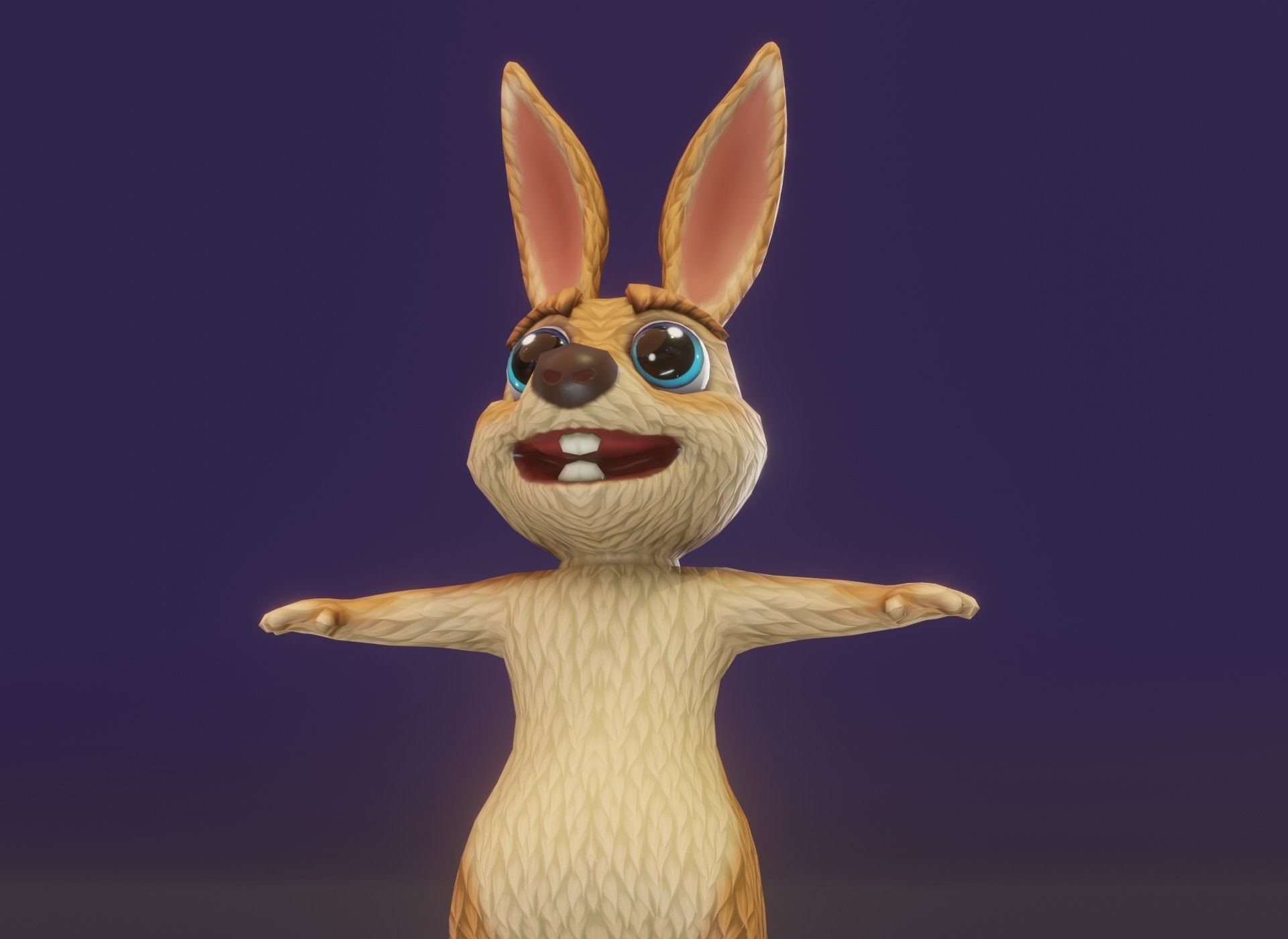 Cartoon Kangaroo Animated 3D Model Low-poly 3D model_12