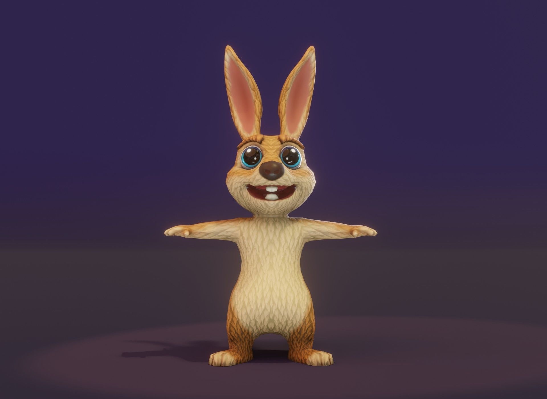 Cartoon Kangaroo Animated 3D Model Low-poly 3D model_2