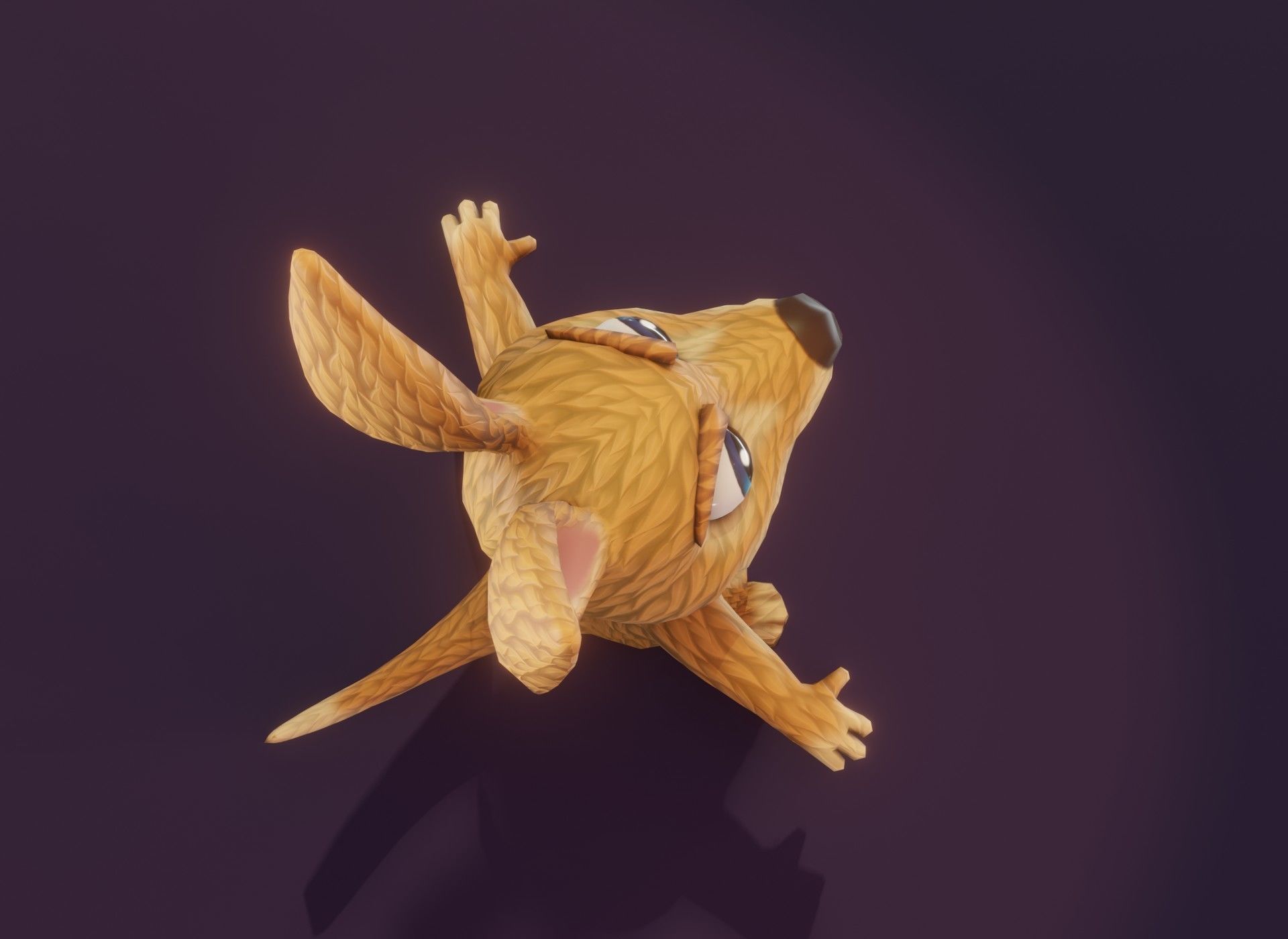 Cartoon Kangaroo Animated 3D Model Low-poly 3D model_10