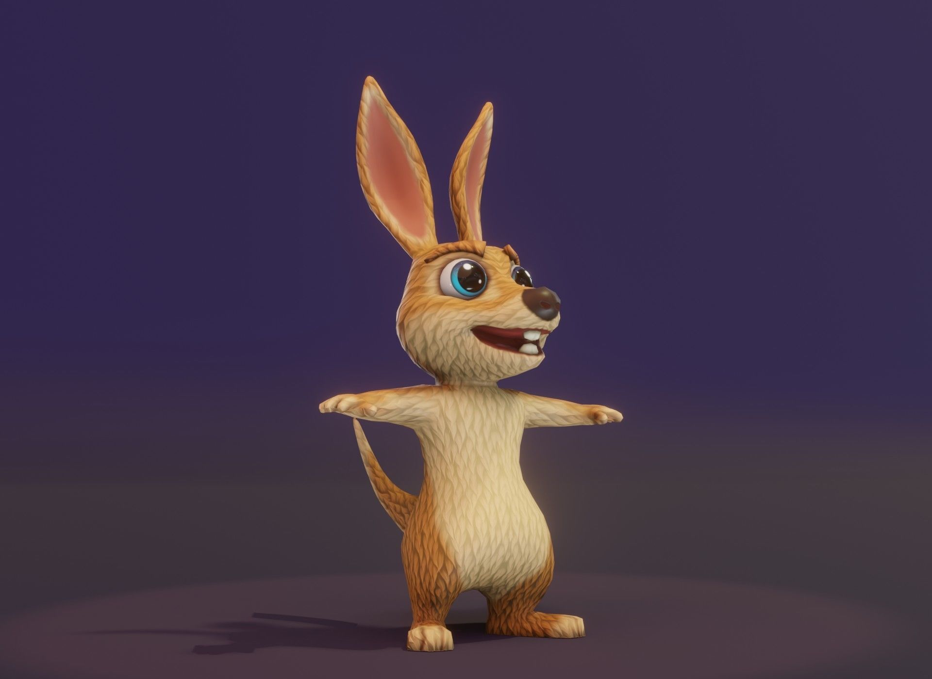 Cartoon Kangaroo Animated 3D Model Low-poly 3D model_17