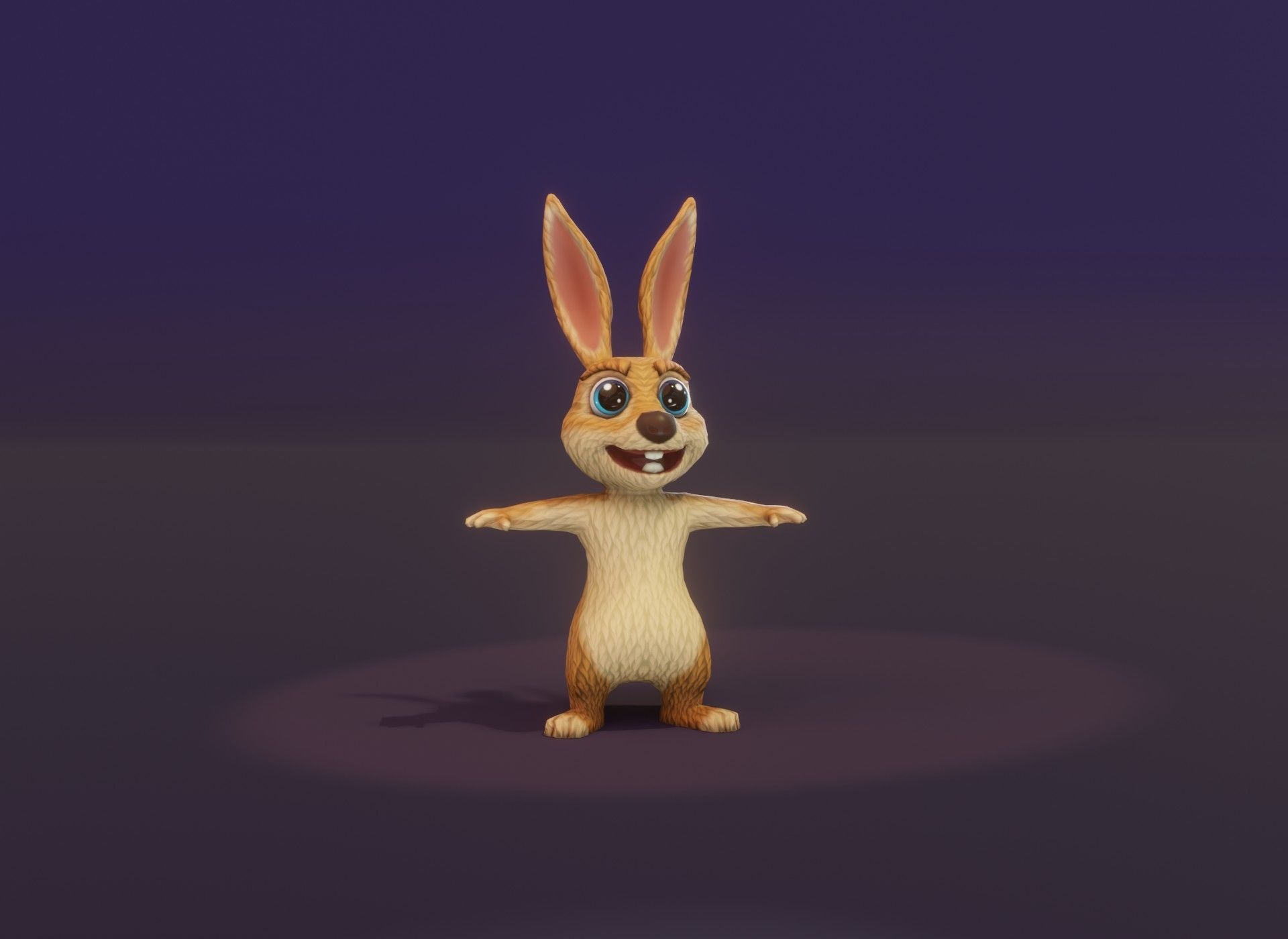 Cartoon Kangaroo Animated 3D Model Low-poly 3D model_4