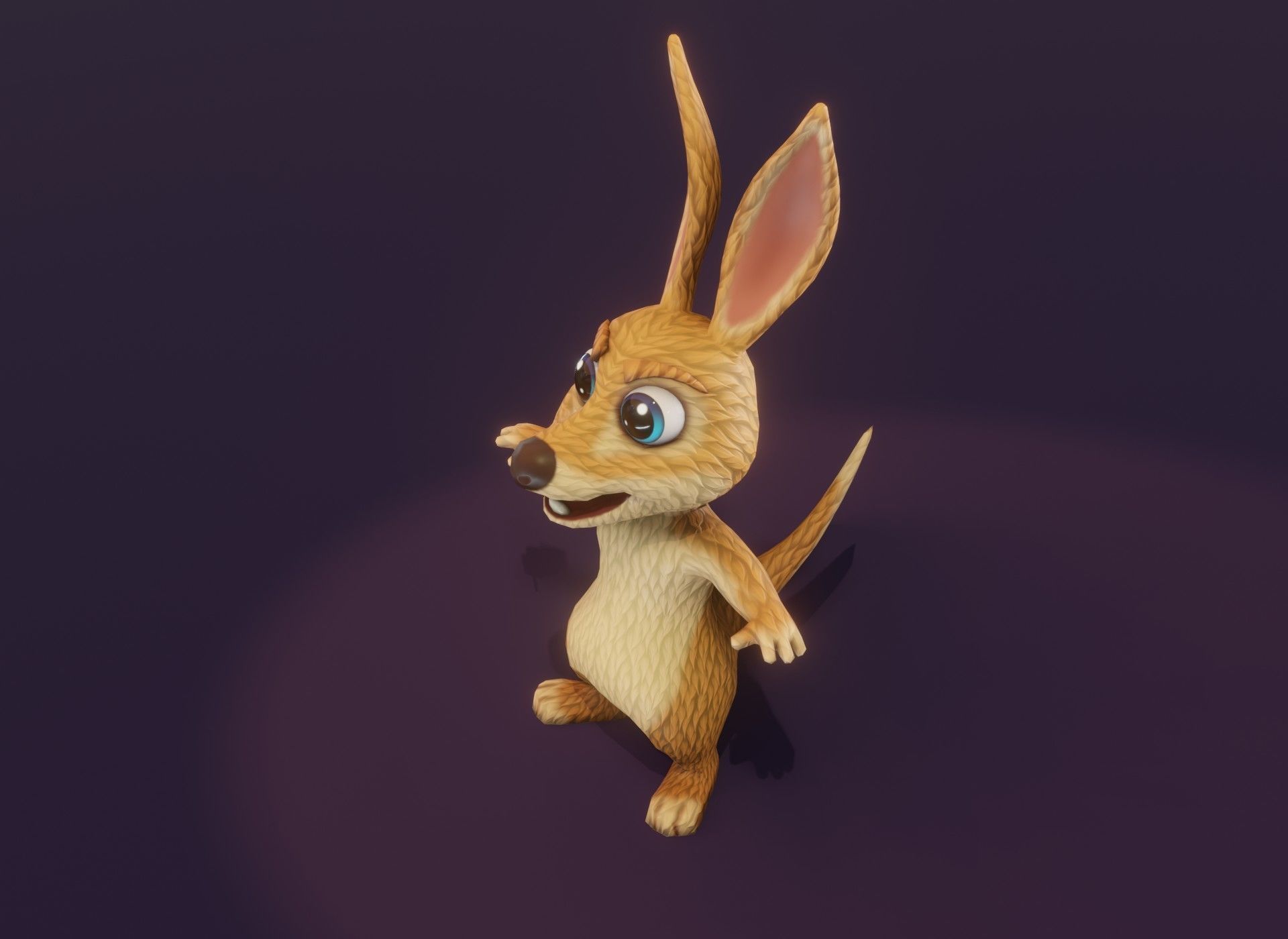Cartoon Kangaroo Animated 3D Model Low-poly 3D model_13