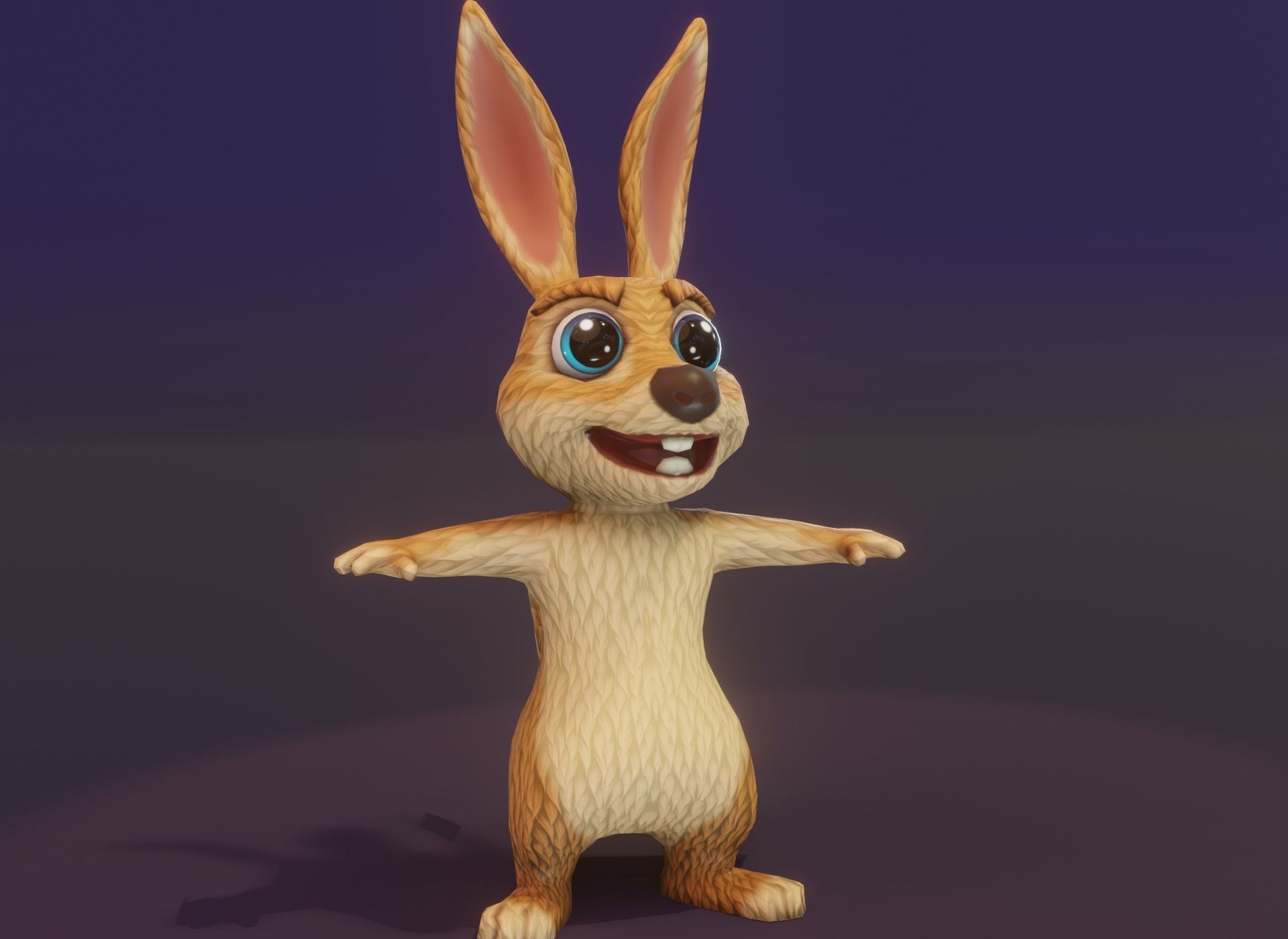 Cartoon Kangaroo Animated 3D Model Low-poly 3D model_11