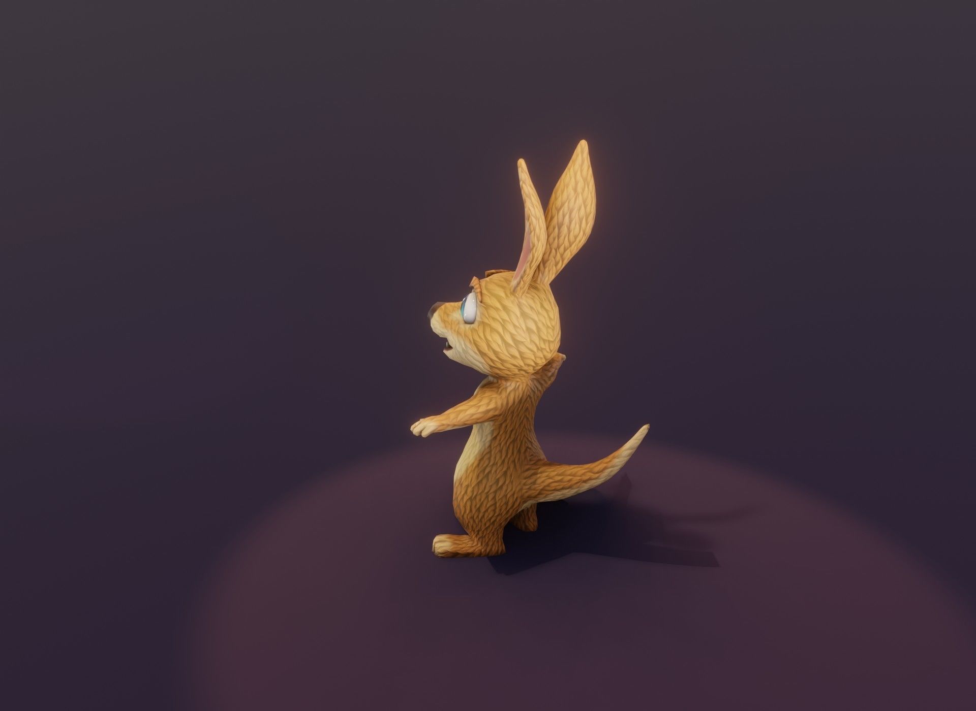 Cartoon Kangaroo Animated 3D Model Low-poly 3D model_6