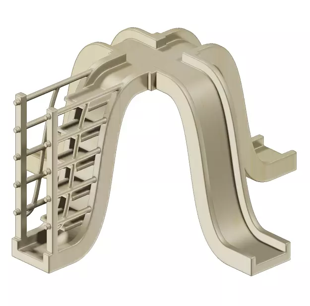 Wooden Outdoor Kids Equipment 3D model_0