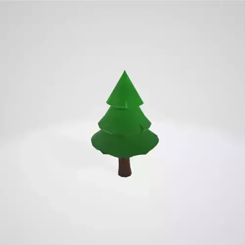 Low poly tree christmas Free low-poly 3D model