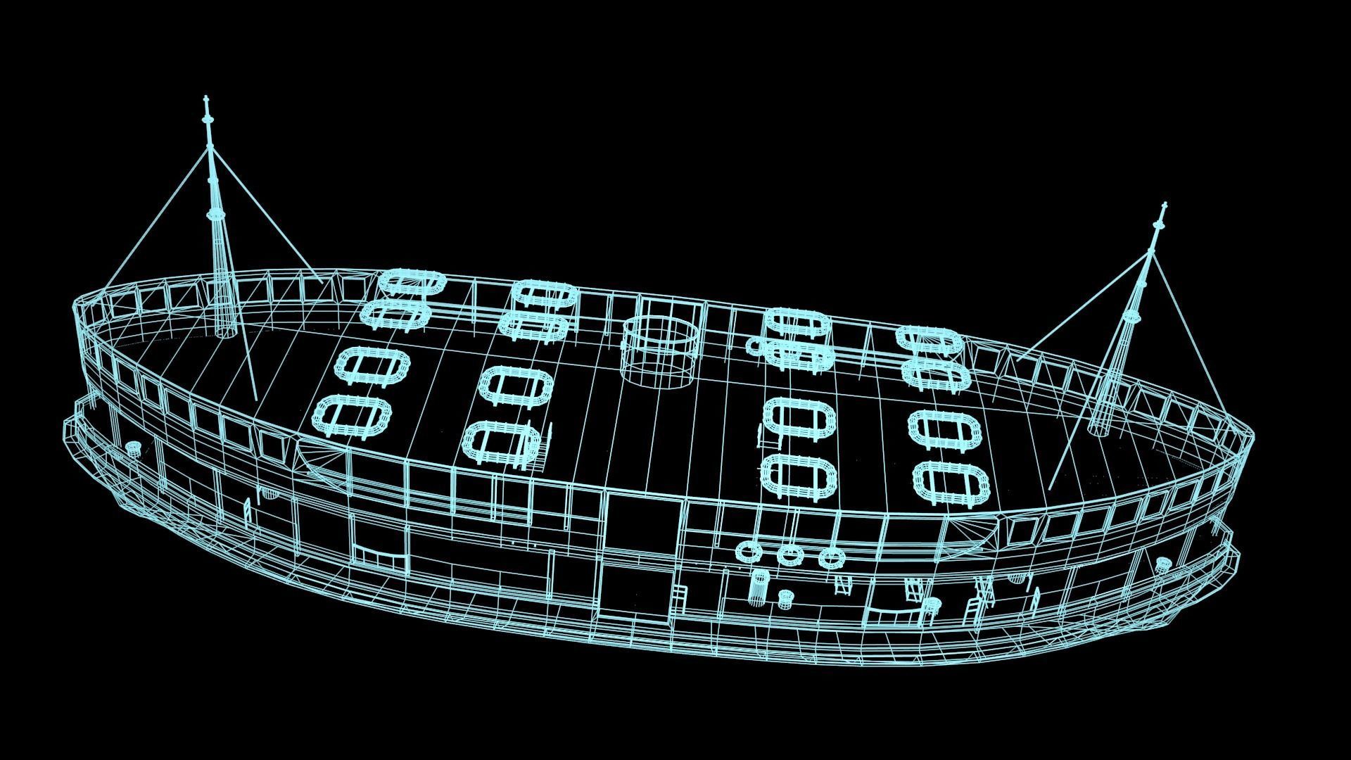 12 Watercraft Models lowPoly 3D model 3D Model Collection_24