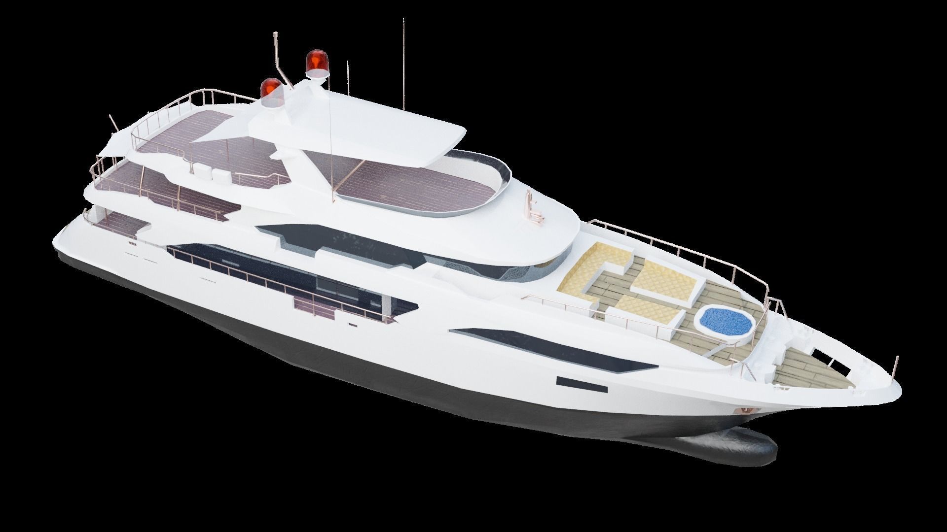 12 Watercraft Models lowPoly 3D model 3D Model Collection_41