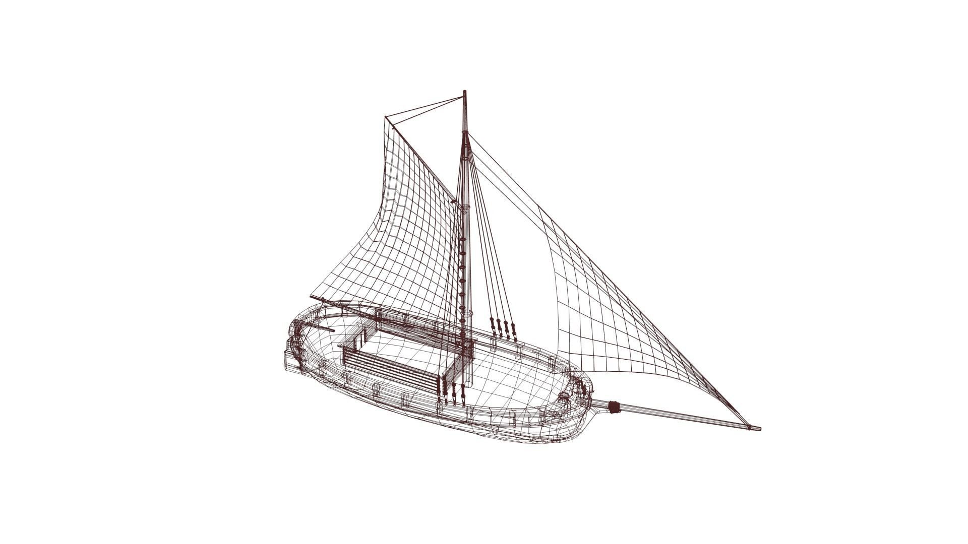 12 Watercraft Models lowPoly 3D model 3D Model Collection_19