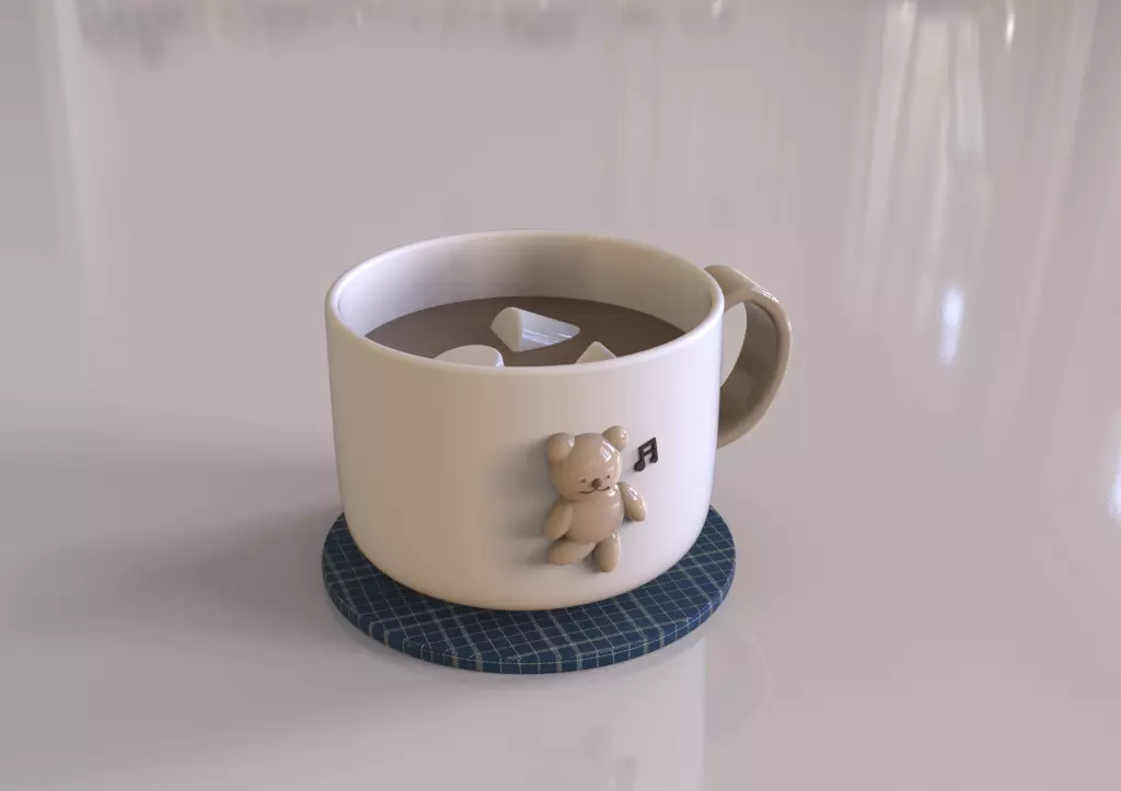 cute bear cup 3D print model_0