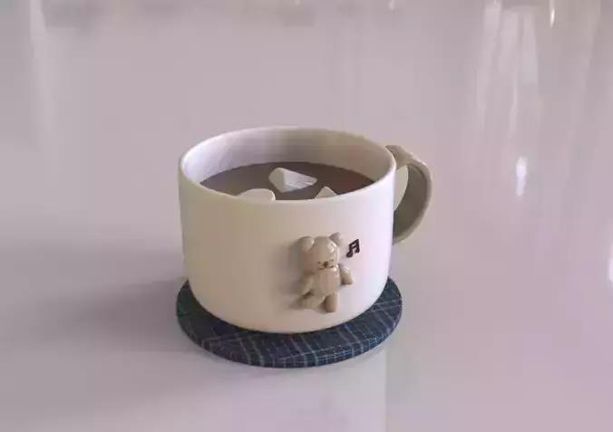 cute bear cup 3D print model