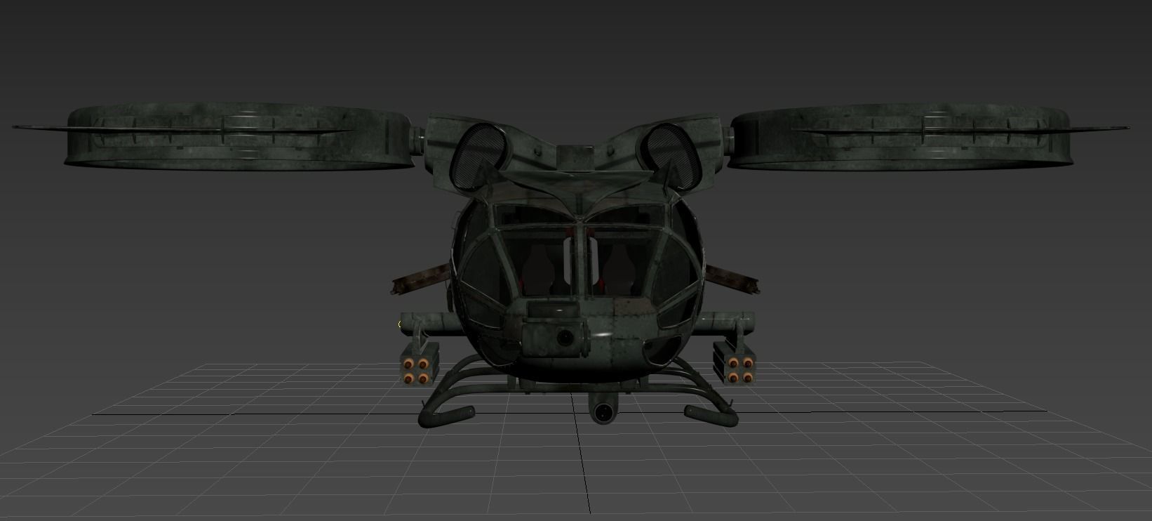 Helicopter military 3D model_3