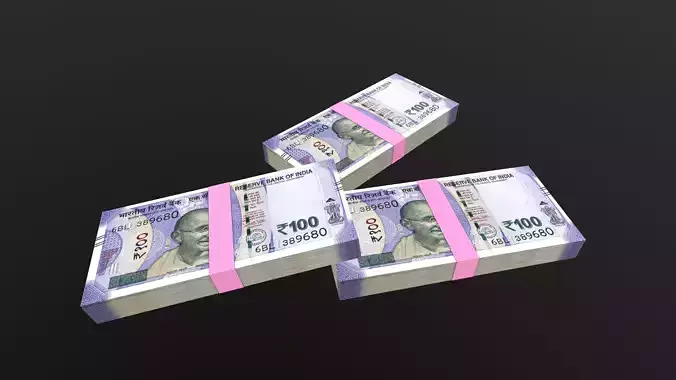 Indian 100 Note Currency Bundle AR VR PBR