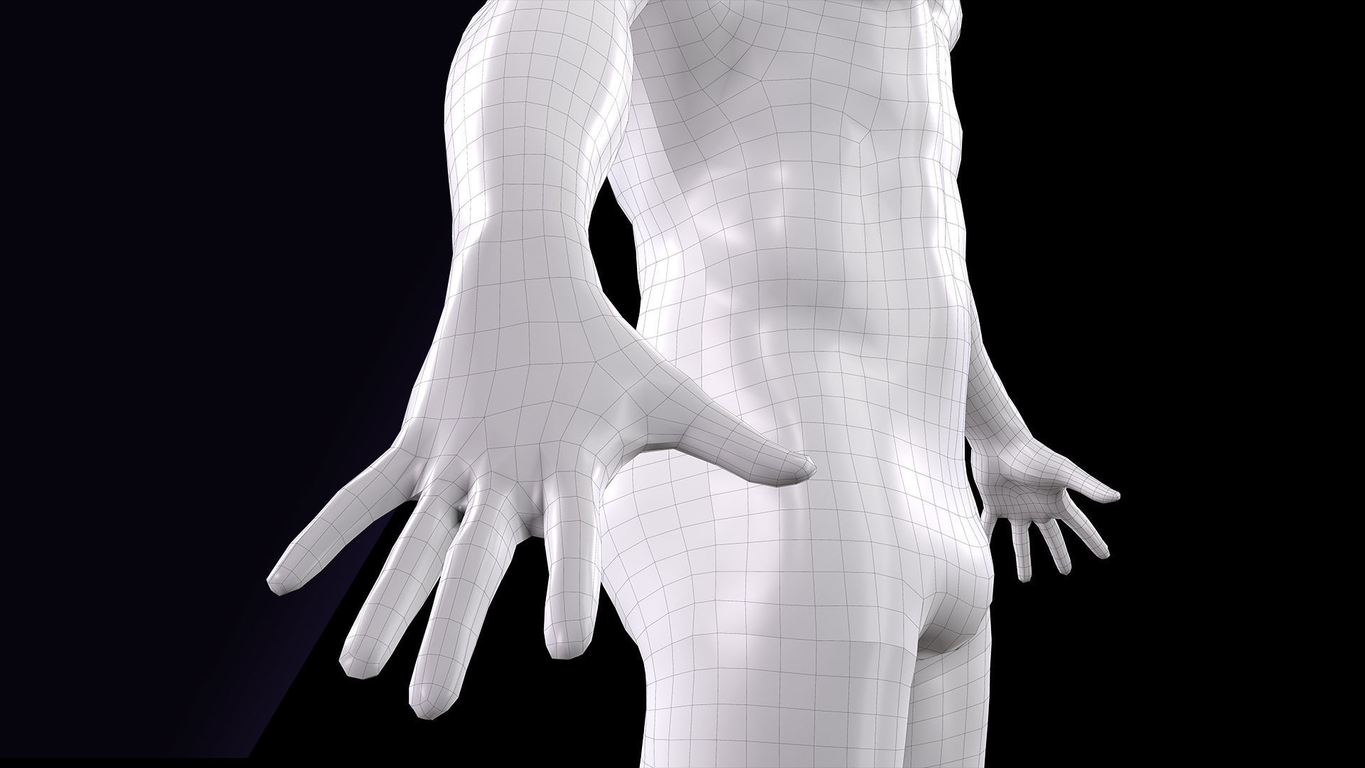 Cleaned A Pose Scan Ethan White Underwear 3D model_17