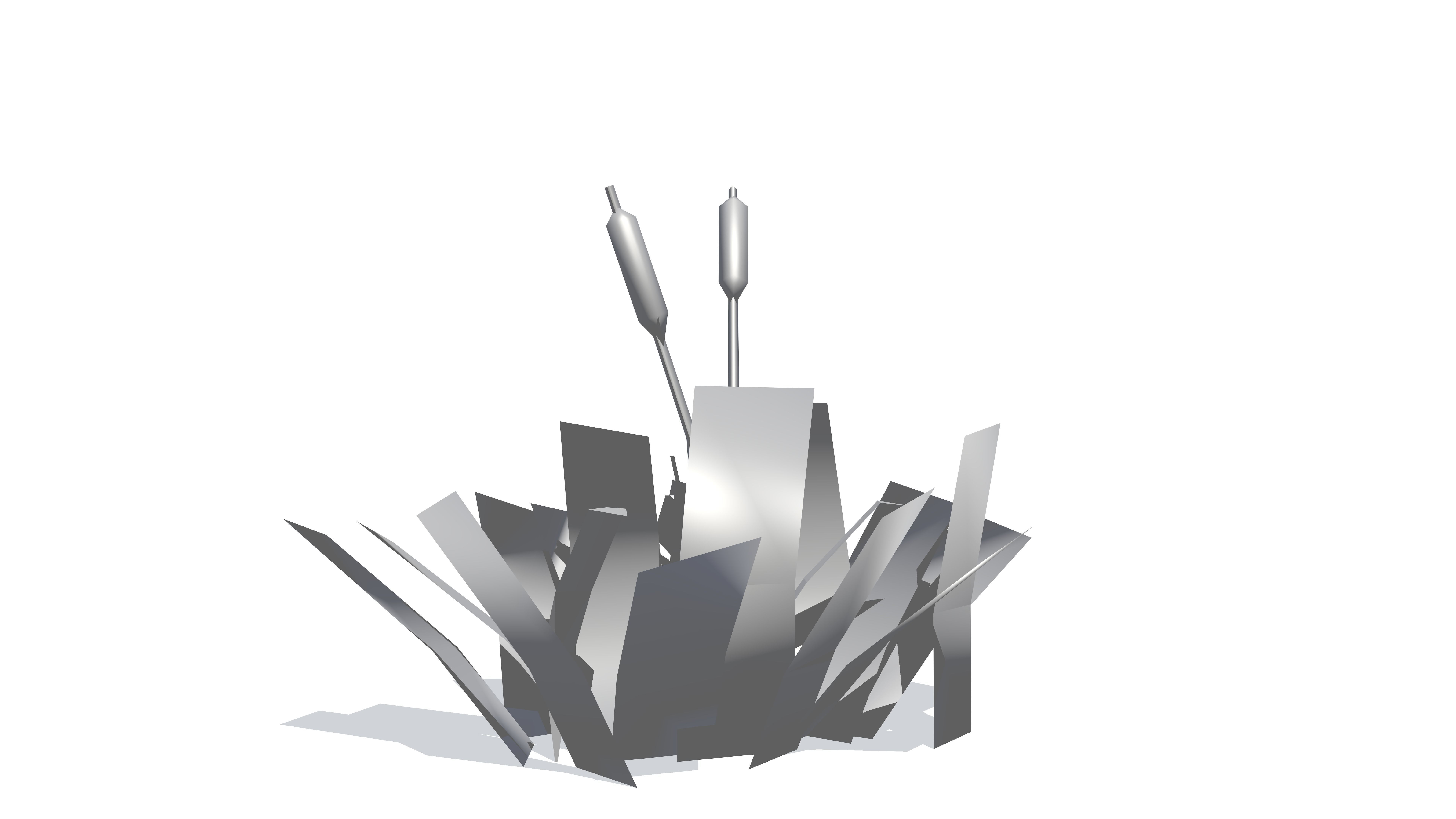 Plants - Game Ready cattail reeds Low-poly 3D model_9