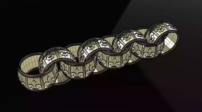 patterned scout crown belcher link  3D print model