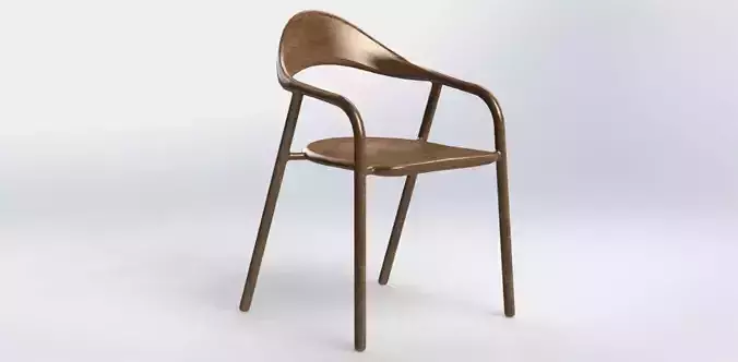 Chair with wooden legs