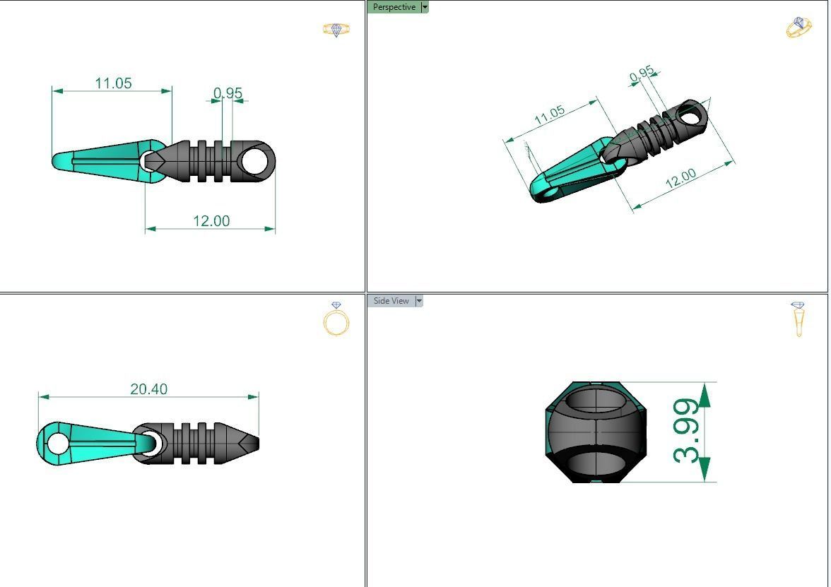 Eslabon para cadena chain link-ESL1122008 3D print model_8
