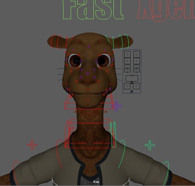 Cartoon Camel Rigged 3D model_32
