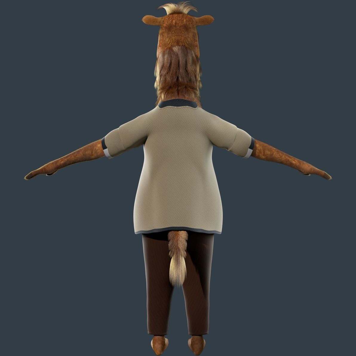 Cartoon Camel Rigged 3D model_11