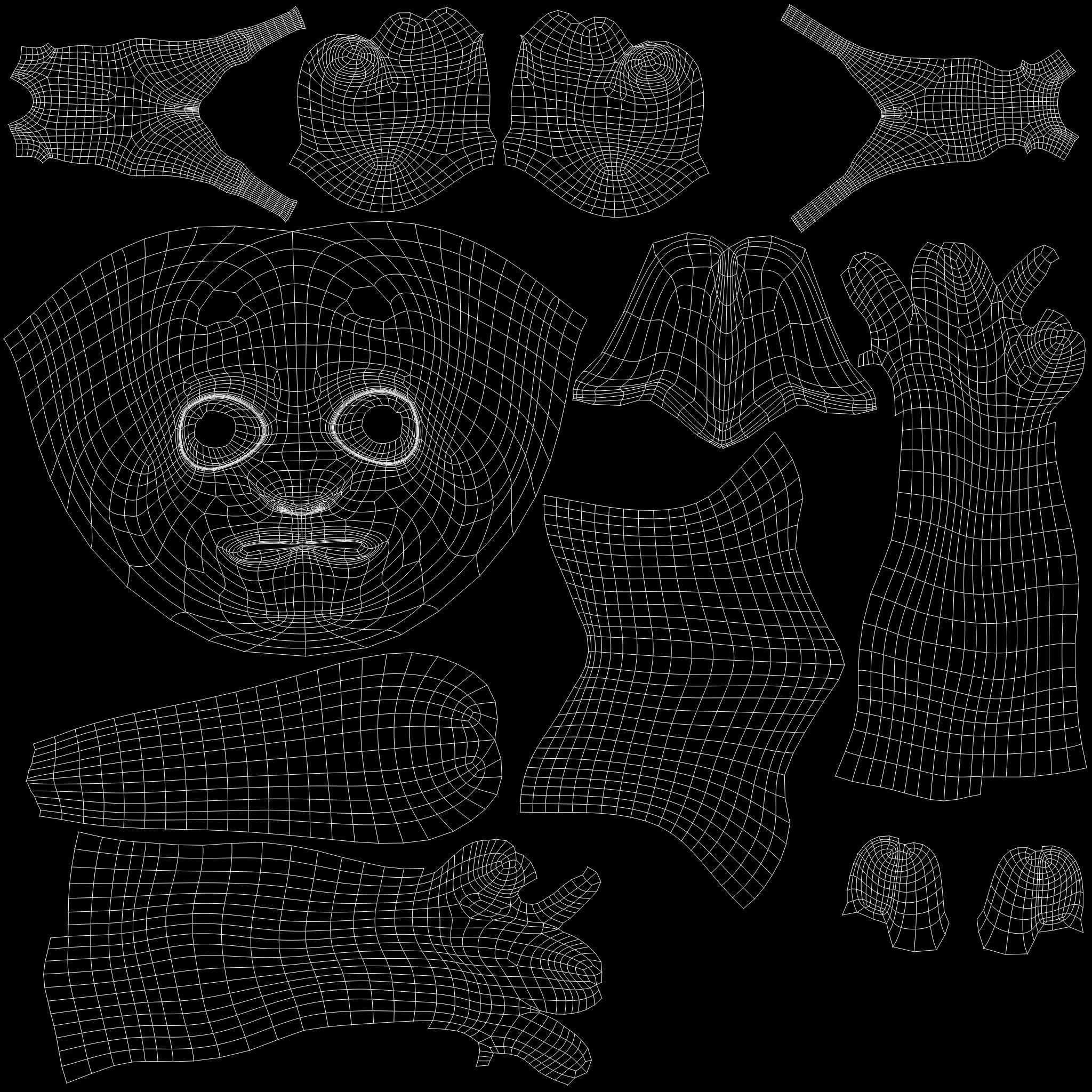 Cartoon Camel Rigged 3D model_35