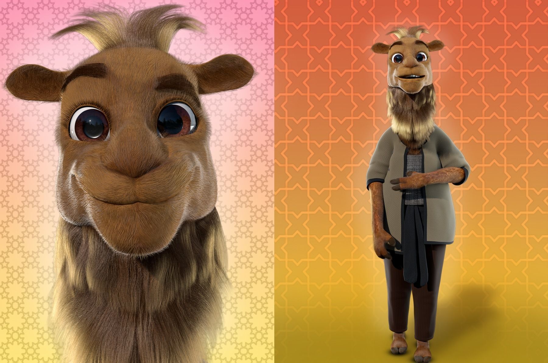 Cartoon Camel Rigged 3D model_1