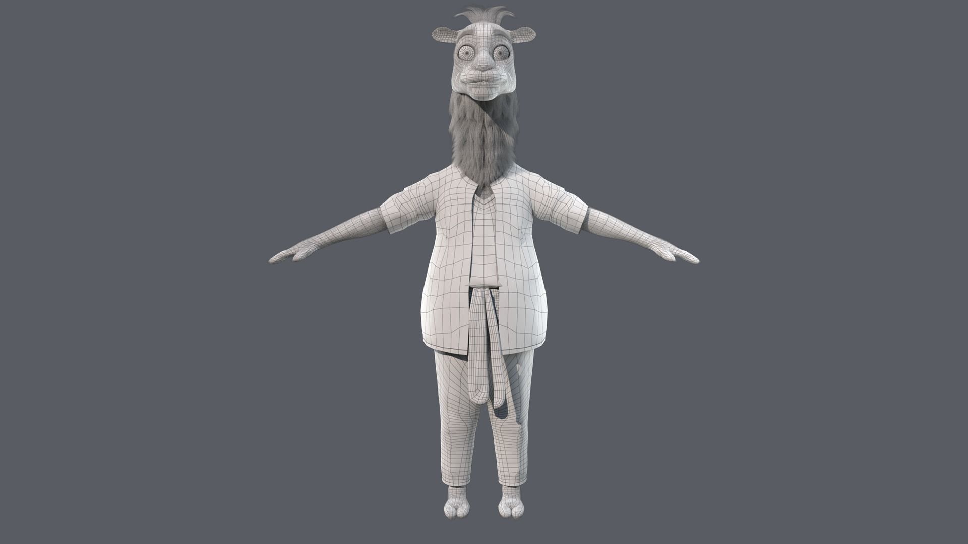 Cartoon Camel Rigged 3D model_20
