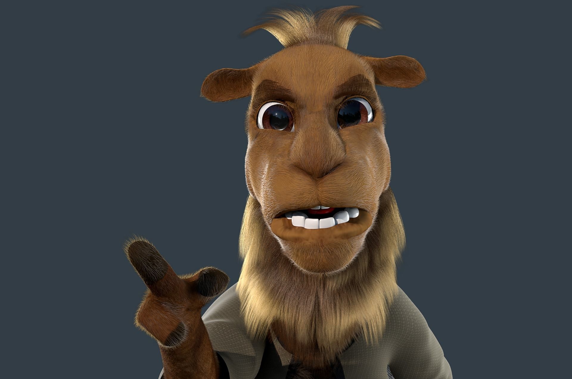 Cartoon Camel Rigged 3D model_5