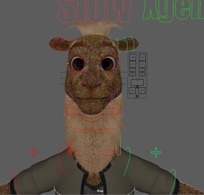Cartoon Camel Rigged 3D model_33