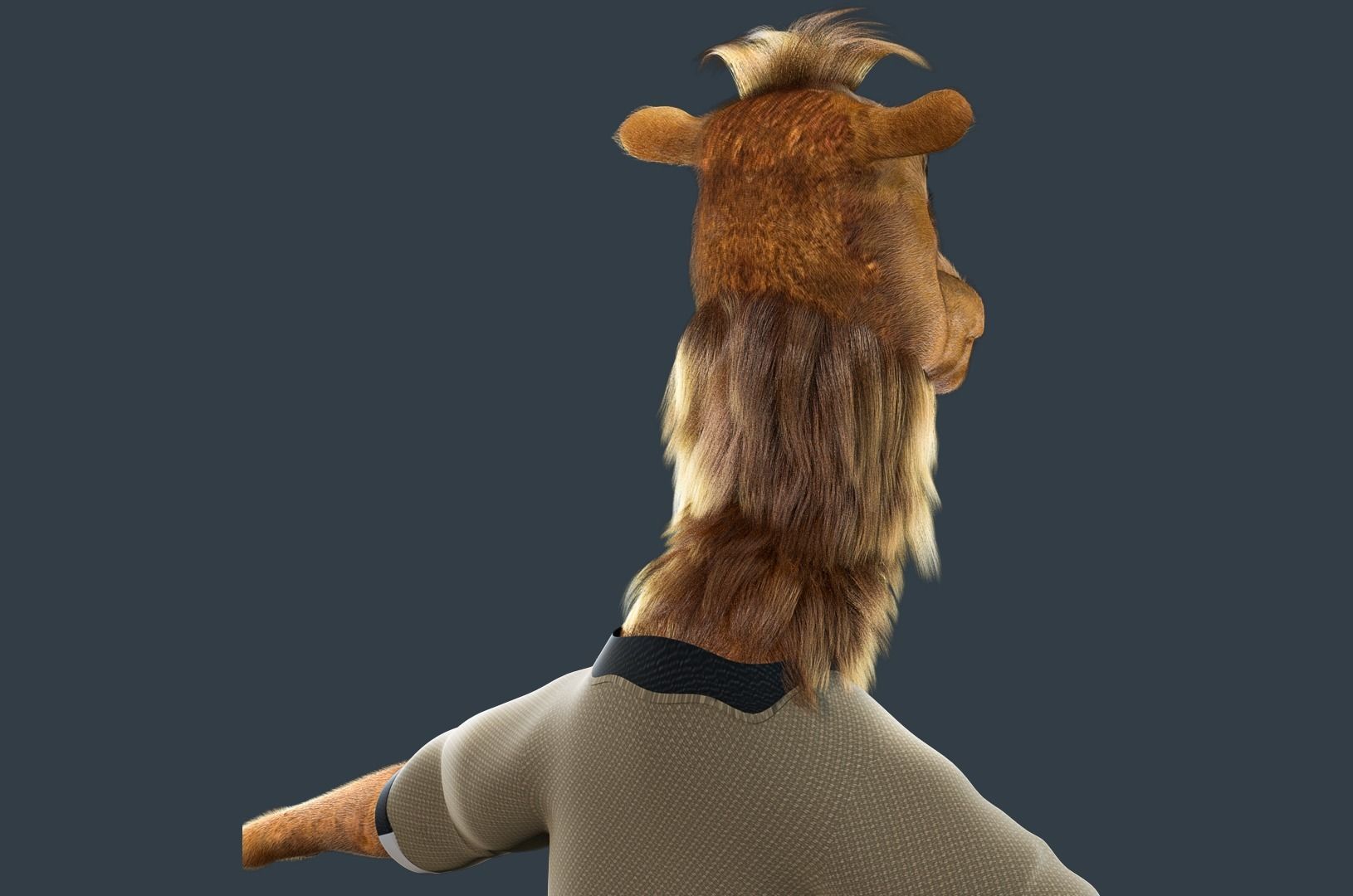 Cartoon Camel Rigged 3D model_16