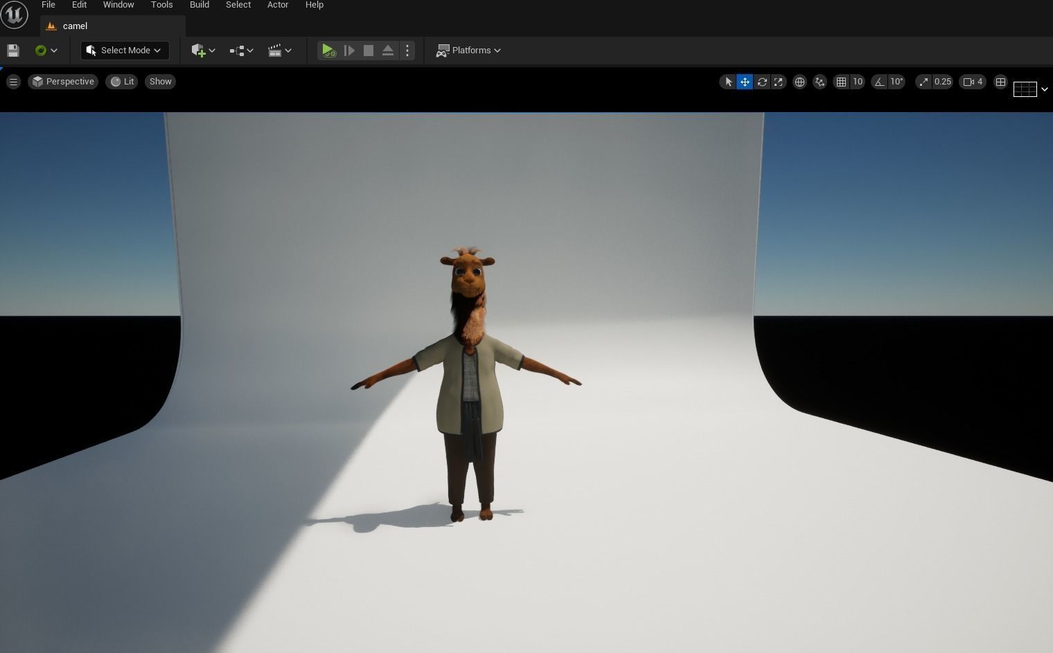 Cartoon Camel Rigged 3D model_19