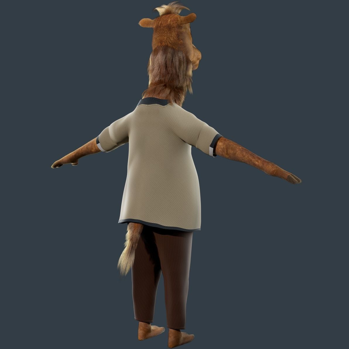 Cartoon Camel Rigged 3D model_10
