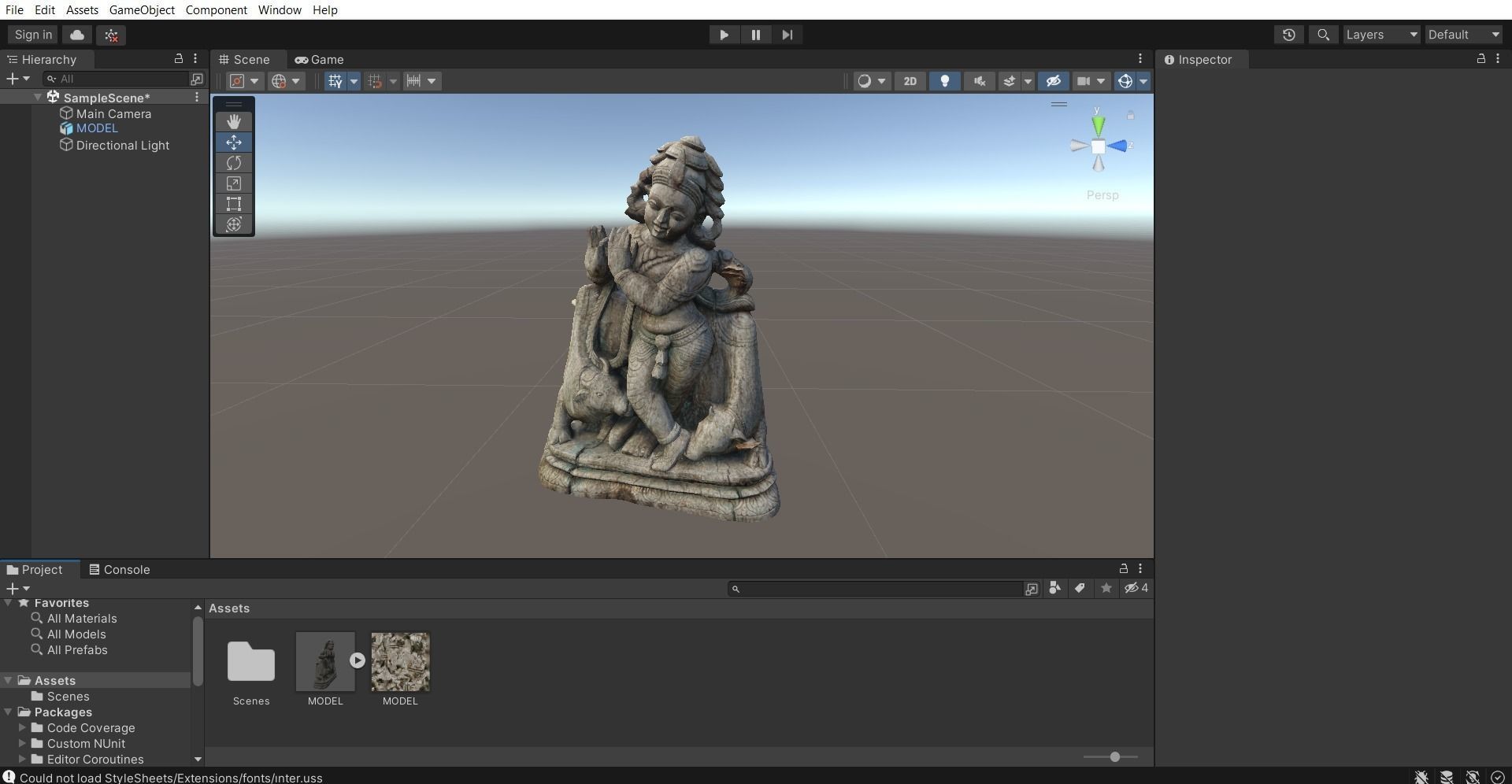Abandoned Wooden Budha Low-poly 3D model_16