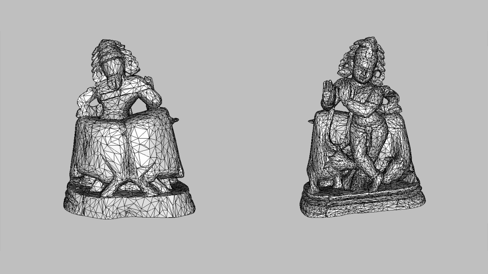 Abandoned Wooden Budha Low-poly 3D model_13