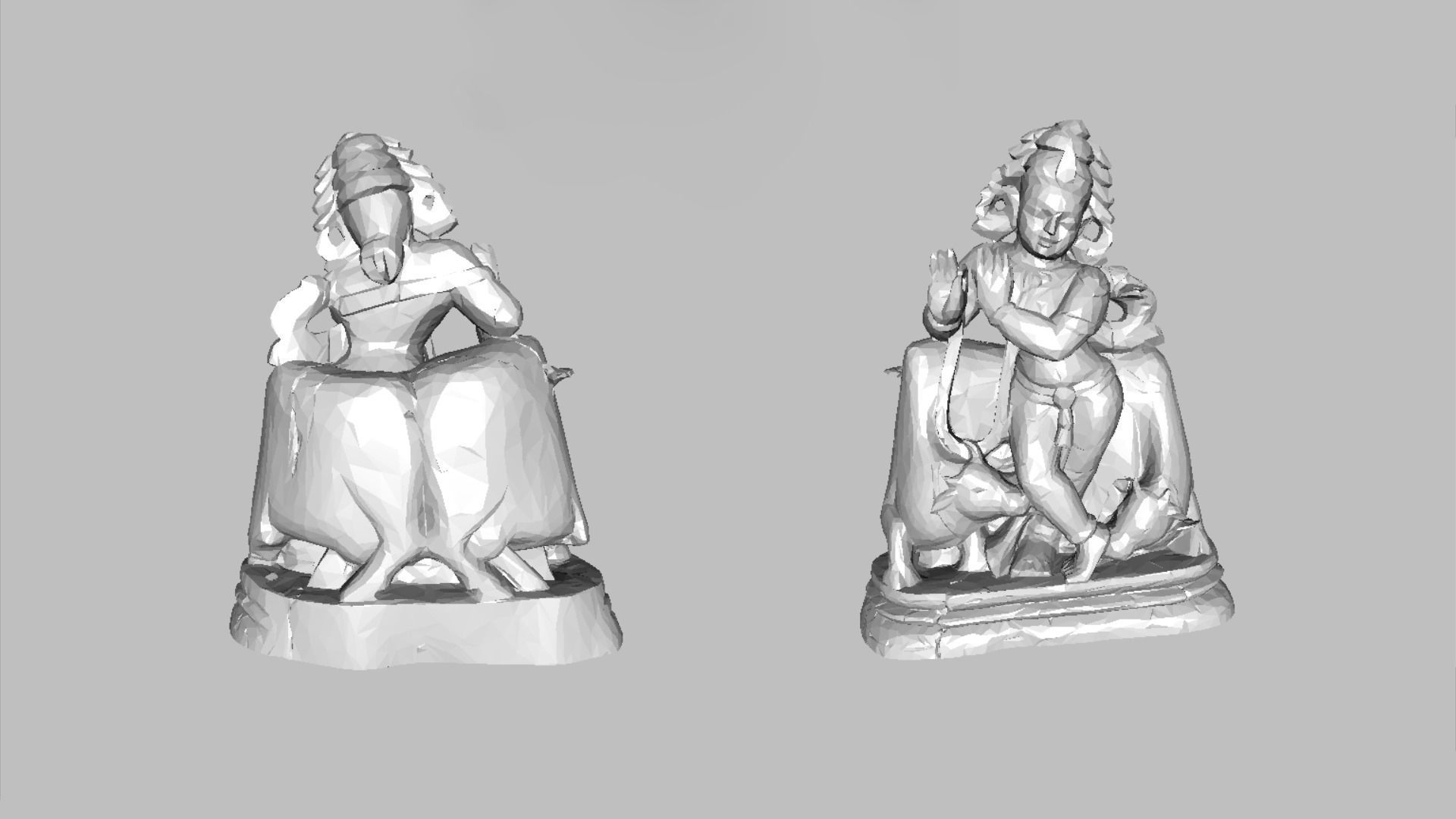 Abandoned Wooden Budha Low-poly 3D model_12