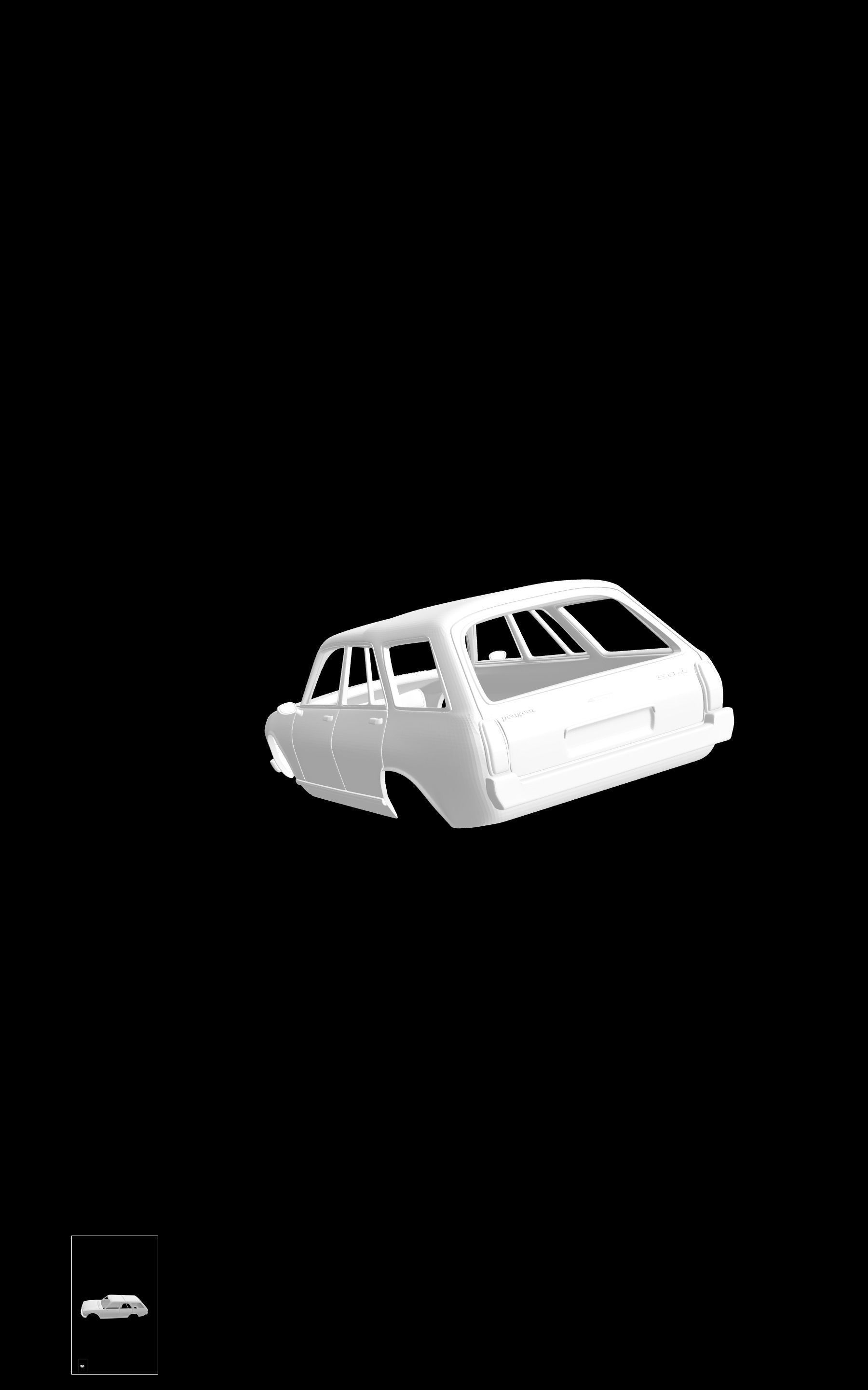 Peugeot 504 break 3D print model_2