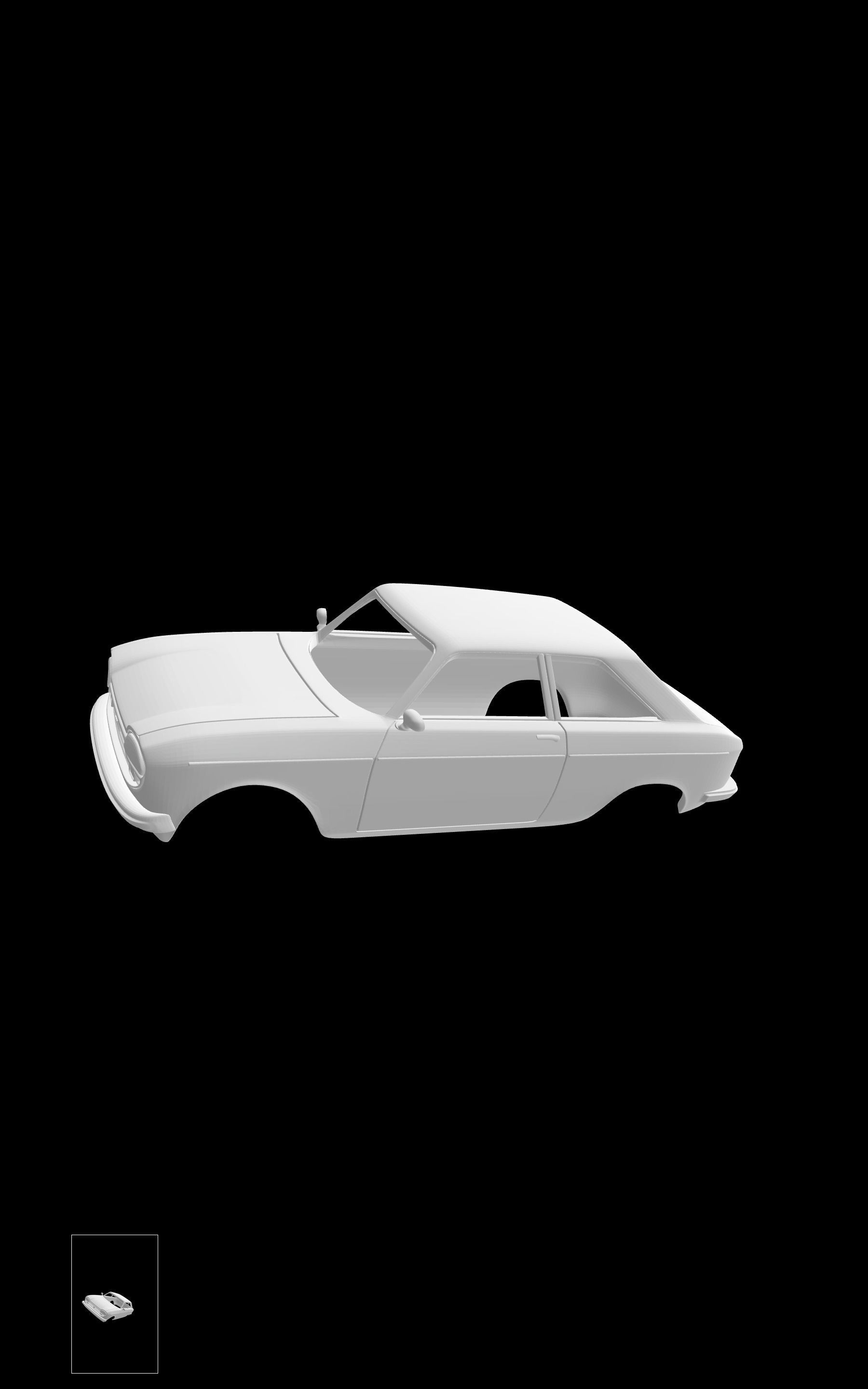 Peugeot 204 Coupe 3D print model_1