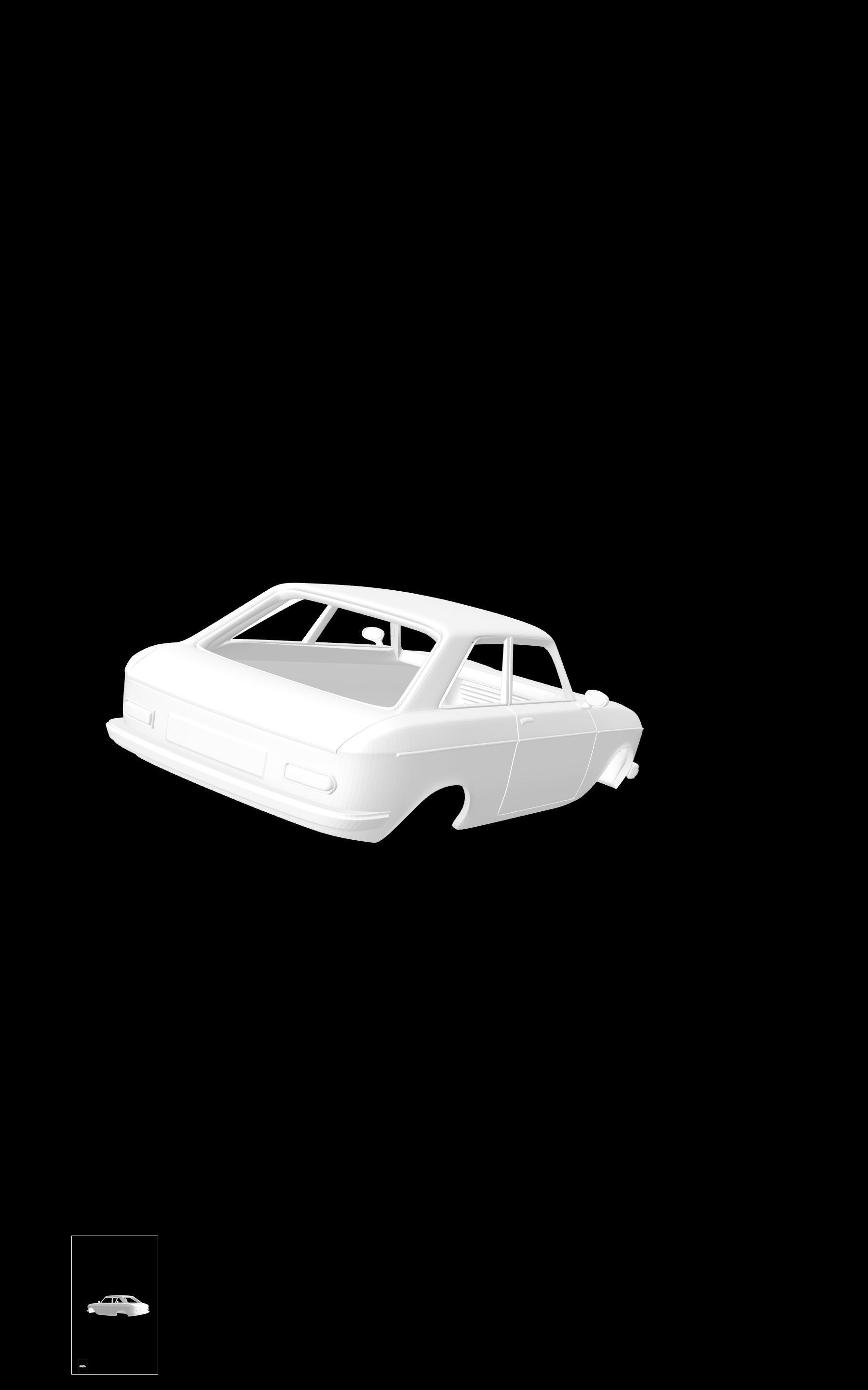 Peugeot 204 Coupe 3D print model_3
