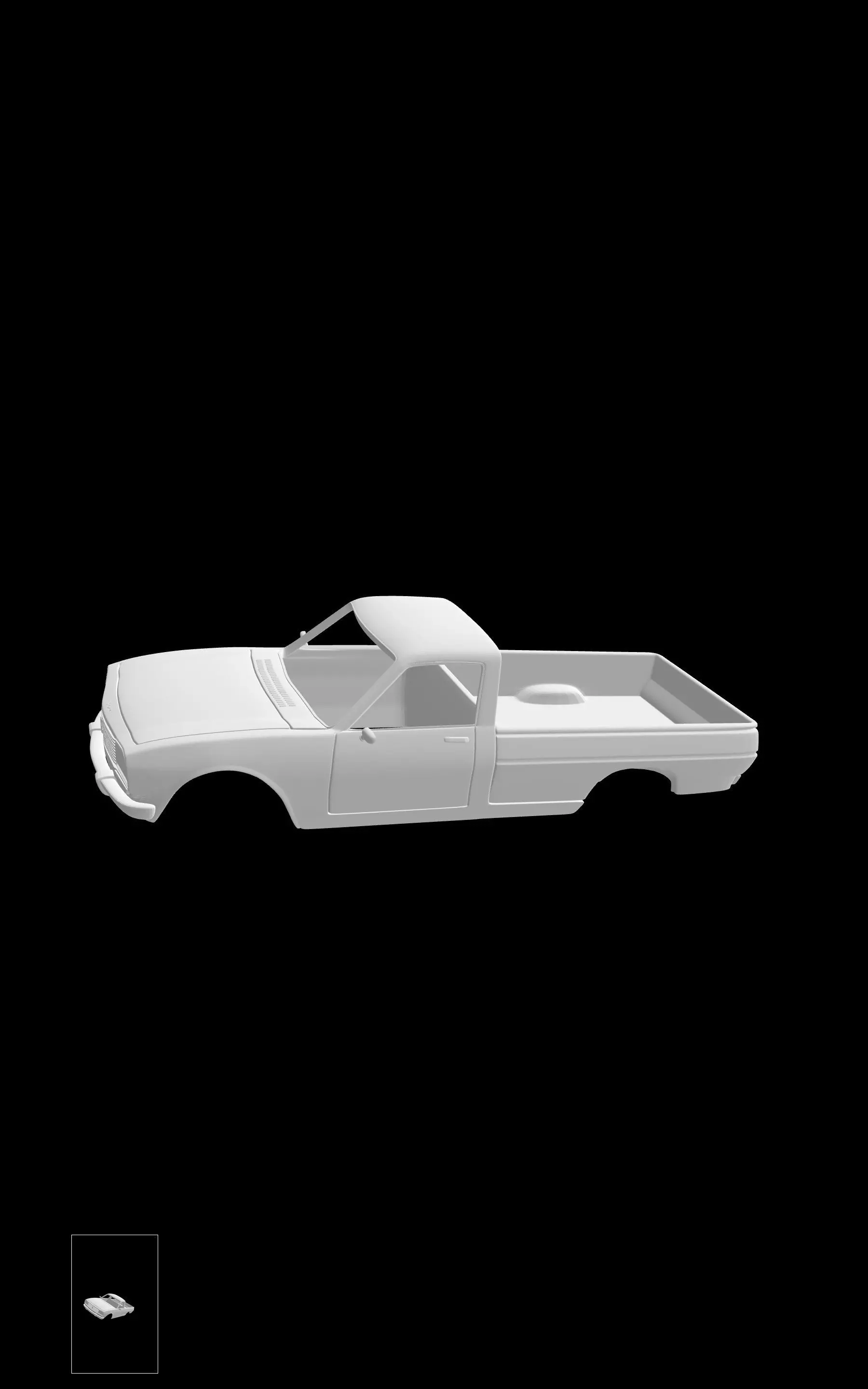 Peugeot 504 pickup 3D print model