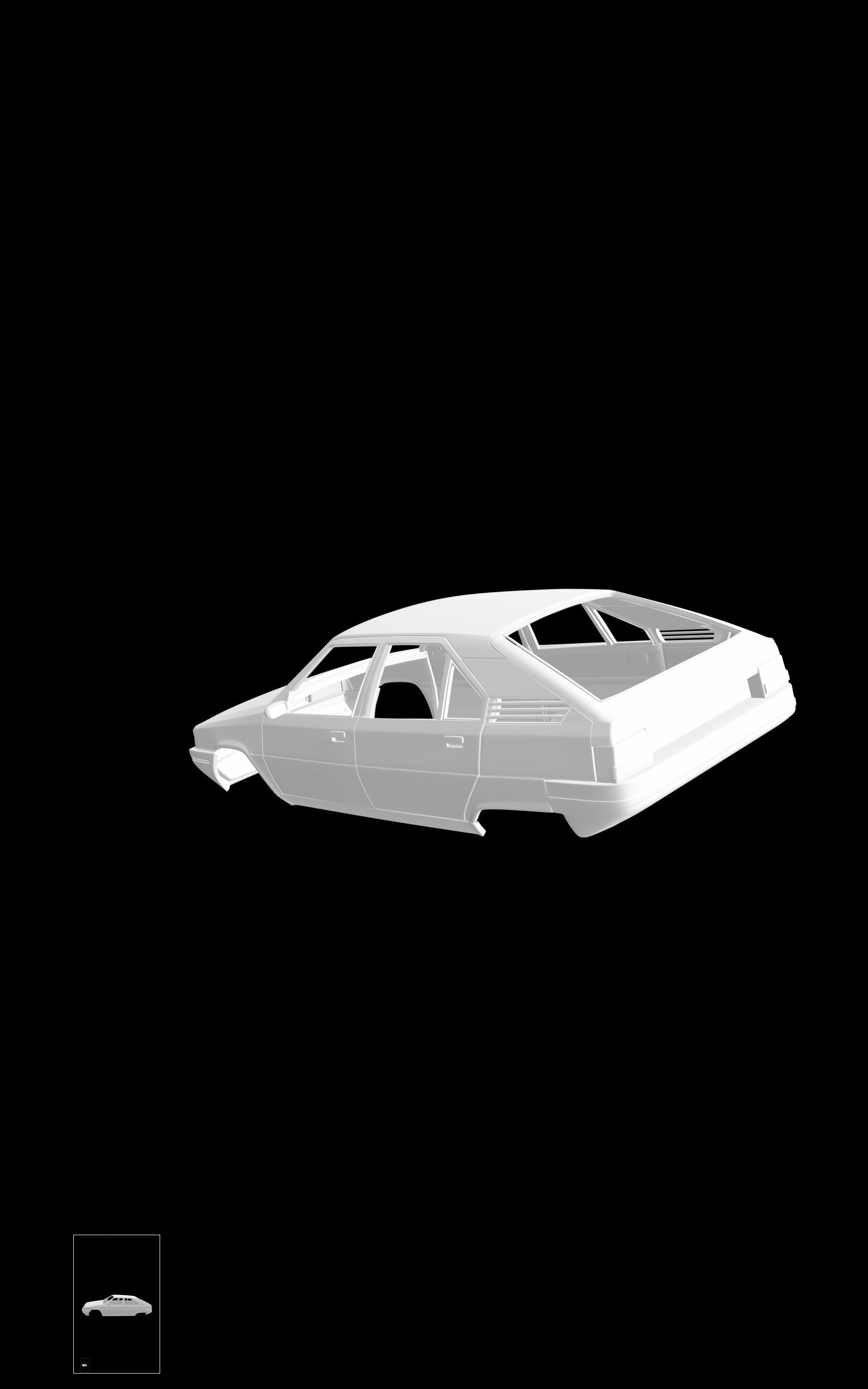 Citroen BX 3D print model_2
