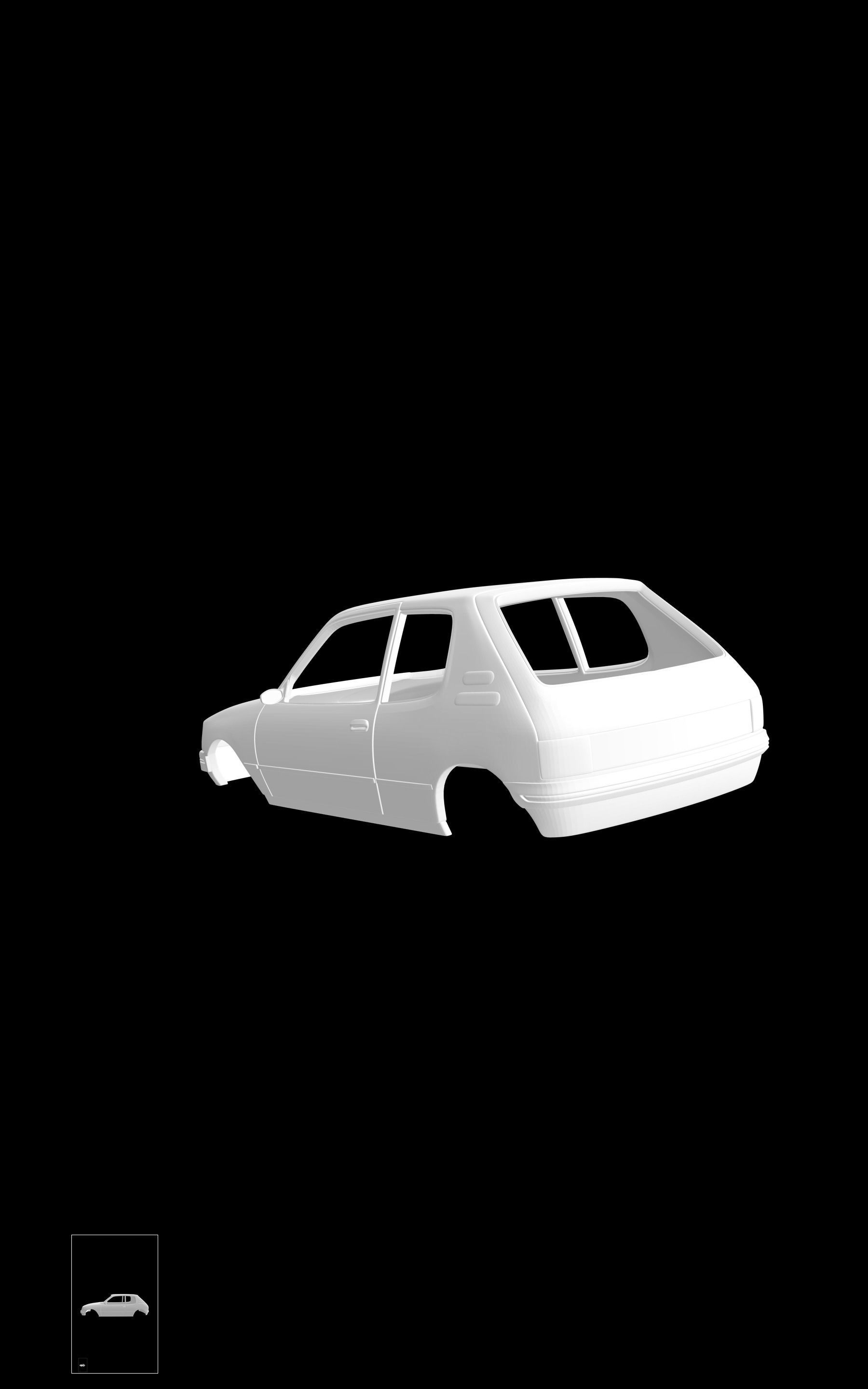 Peugeot 205 3D print model_2