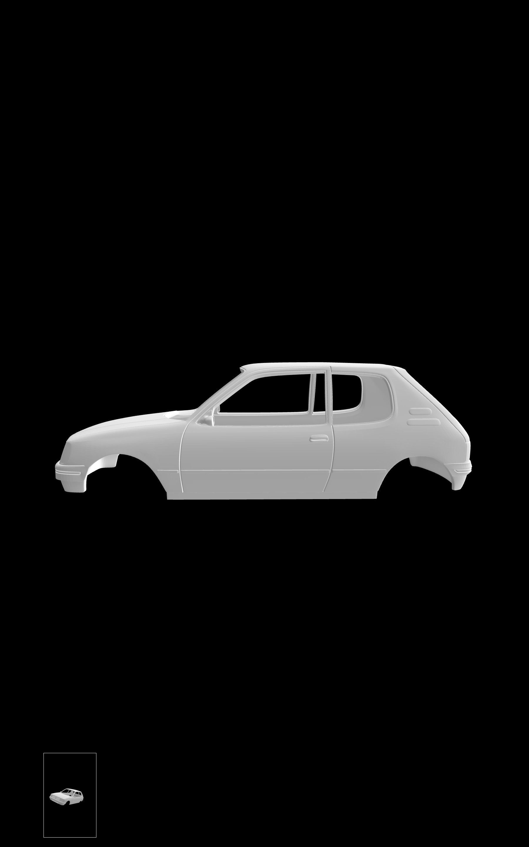 Peugeot 205 3D print model_1