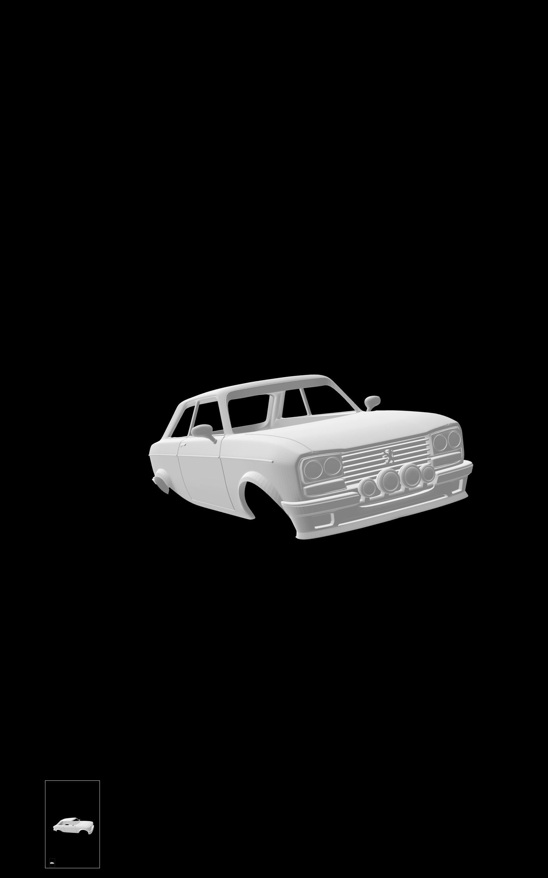 Peugeot 304 Coupe Rally 3D print model_5