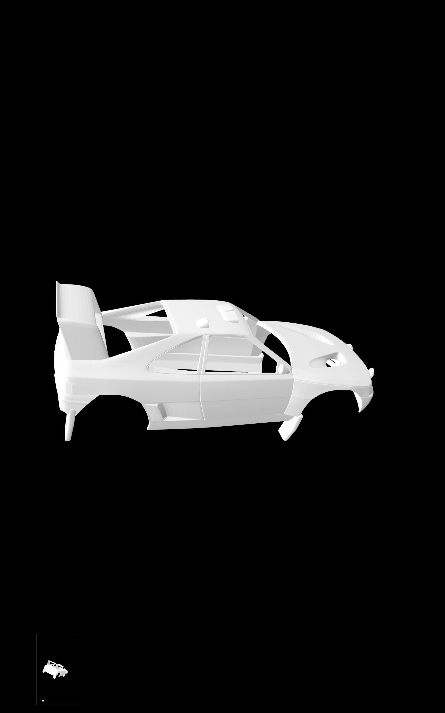 Peugeot 405 T16 3D print model_6